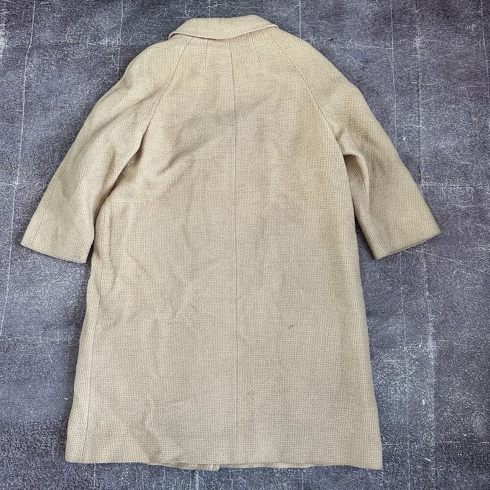 Women's Vintage 50's Brentshire Cream White Button Up Duster Coat Jacket Sz XL - Picture 5 of 7